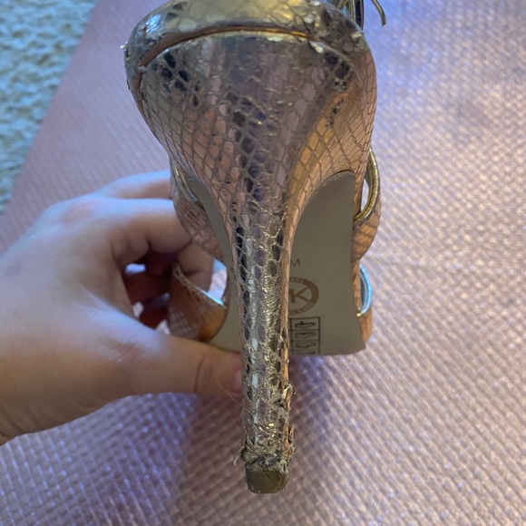 Rose Gold Metallic Michael Kors Heels - Picture 4 of 5